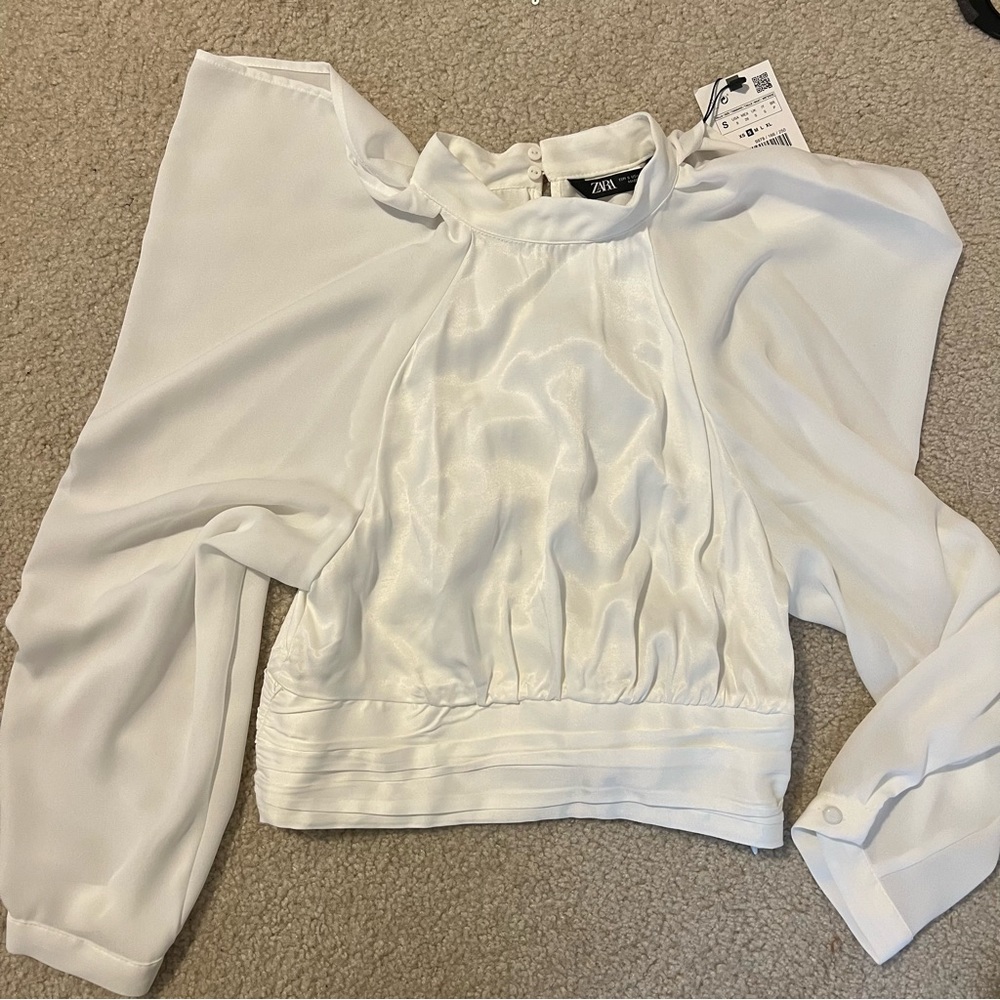 ZARA blouse with openings at shoulders - Picture 10 of 12